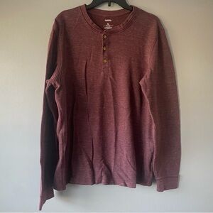 Sonoma Maroon Thermal Quarter Button - Men’s XL